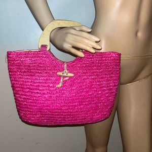 Pink Straw bag